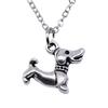 Horse Pendant Necklace Equestrian Animal Charm Jewelry 40cm Short Chain
