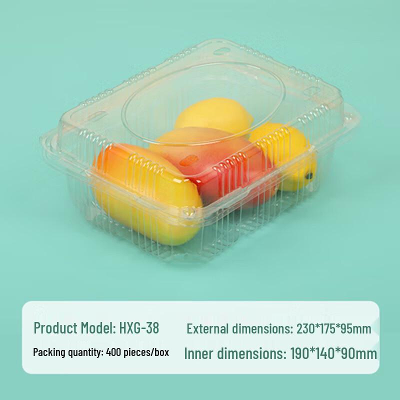 Shixun Disposable Transparent Fruit Containers with Lids (100-Pack)