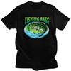 Custom Fish Fisherman Fishing Bass Tshirts for Men Short Sleeves Leisure T Shirt Fashion T-shirts Slim Fit Pure Cotton Tee Gift