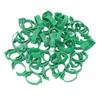 50pcs Bird Leg Rings Numbered Chicken Identification Bands for Bantam Finch Lovebird Quail Small Poultry Green