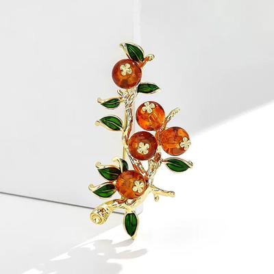 Persimmon Ruyi High-End-Brosche Damen Tide Retro-Brosche im chinesischen Stil High-End-Nischendesign-Anstecknadel-Accessoires