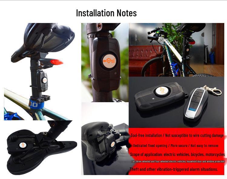 Waterproof Rechargeable Anti-Theft Vibration Alarm for Bikes and Motorcycles