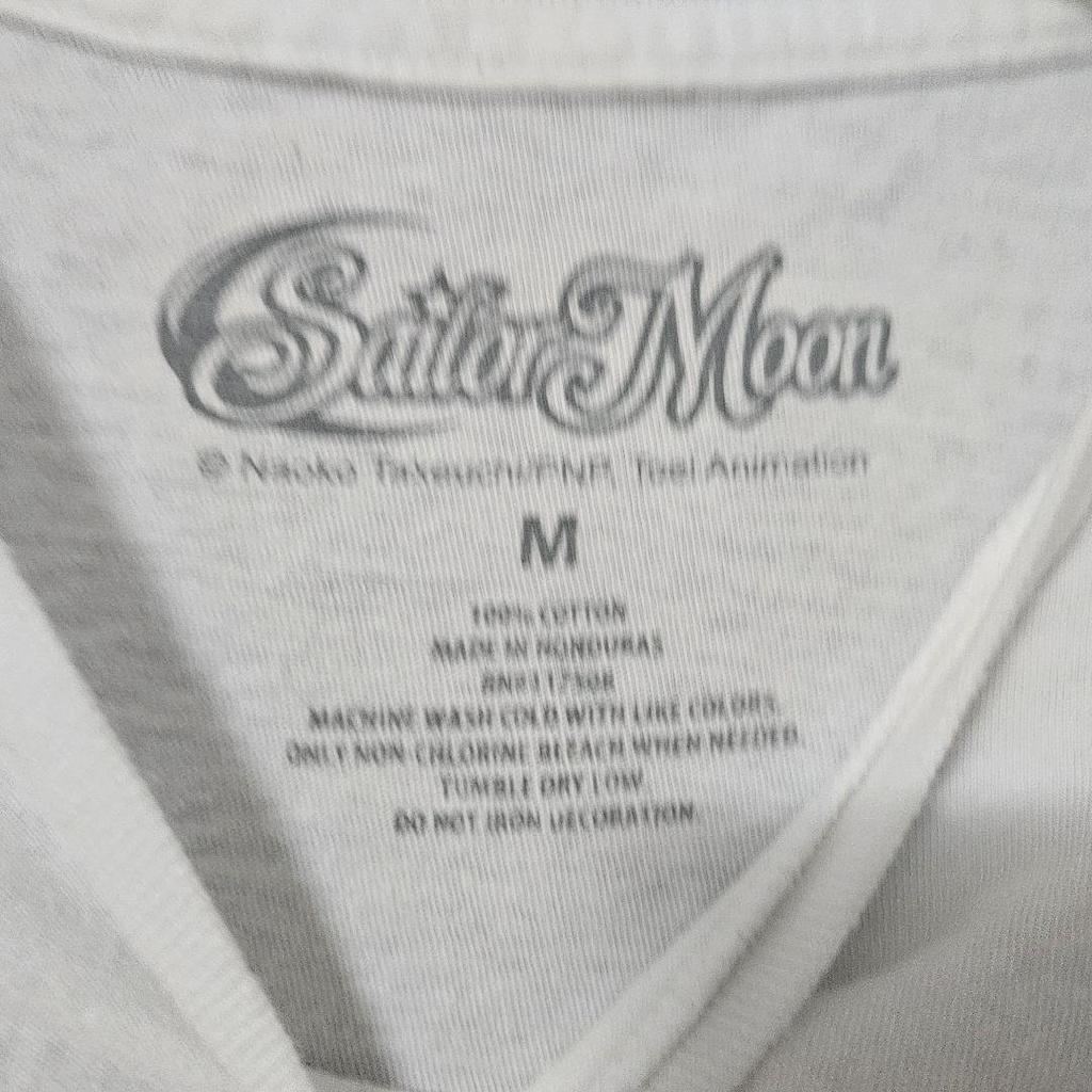 [USED] Hard To Find Sailor Moon Face Anime T-shirt, White, Overseas Limited Edition