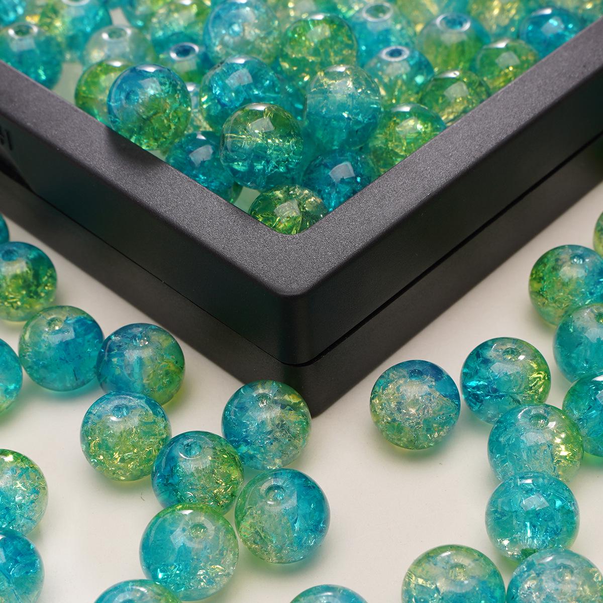 

Браслет из потрескивающегося биколорного бисера, аксессуары для изготовления украшений своими руками 10mm, Approx. 1.5mm hole, 20 pcs/pack