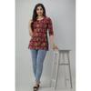 Dam Designer Casual Vanlig Tryckt Topp Kurta Bollywood Festkläder Tunika Kurti SC-2112546a