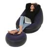 Lazy Inflatable Lounge Chair Fit For Adults Folding Portable Lazy Sofa With Foot Stool Air Couch Sofa Fit For Livingroom And Bedroom