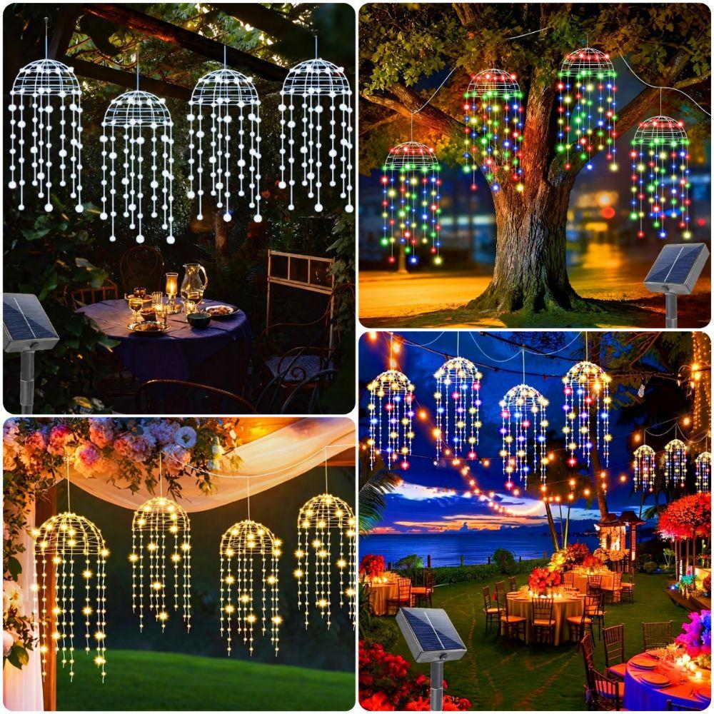 2/4 Jellyfish Solar Jellyfish Lights Waterproof String Lights Creative Fairy Lights Wedding Decor