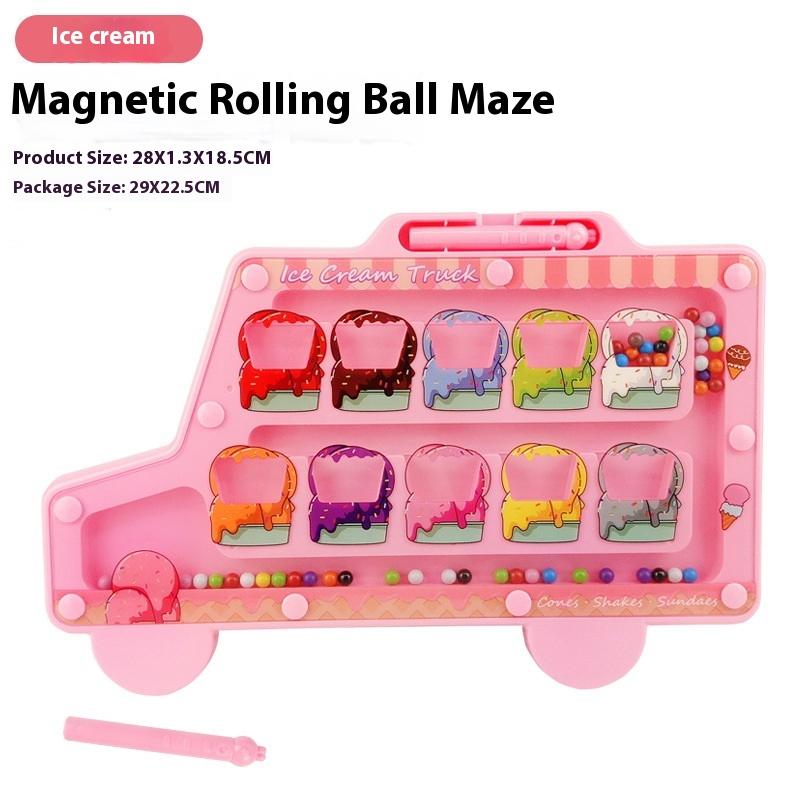 

1 Набір Тренувальна Ручка для Дрібної Моторики Контроль Рухомих Намистин Сенсорна Гра Навчальна Іграшка Діти Монтессорі Магнітний Лабіринт Гра на Сортування Кольорів