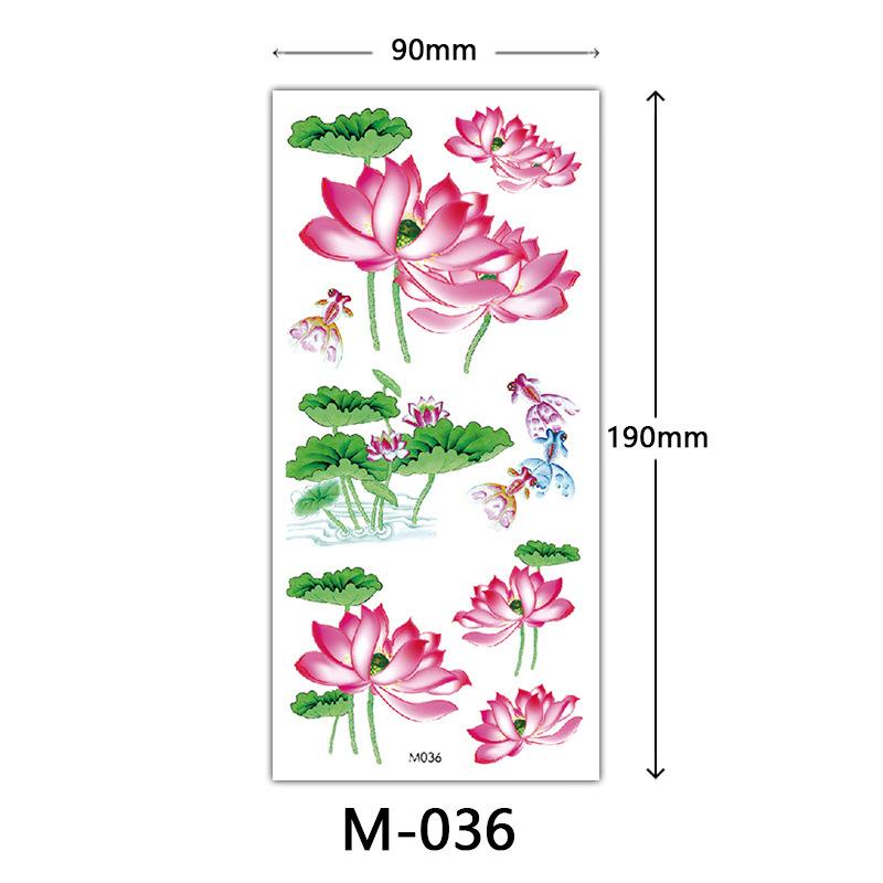 Waterproof Three-Dimensional Color Print Tattoo Sticker, Butterfly Flower Animal Tattoo