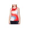 Adidas Logo Print Pattern Round Neck Sleeveless Sports Tank Top Women Tops Red HA7614