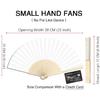 12 Pcs Paper Folding Hand Fan, 8.26 Inch Portable Small Handheld Wedding Fan Bulk for Wedding Guests, Party Favors, Bridal Baby Shower Decorations,