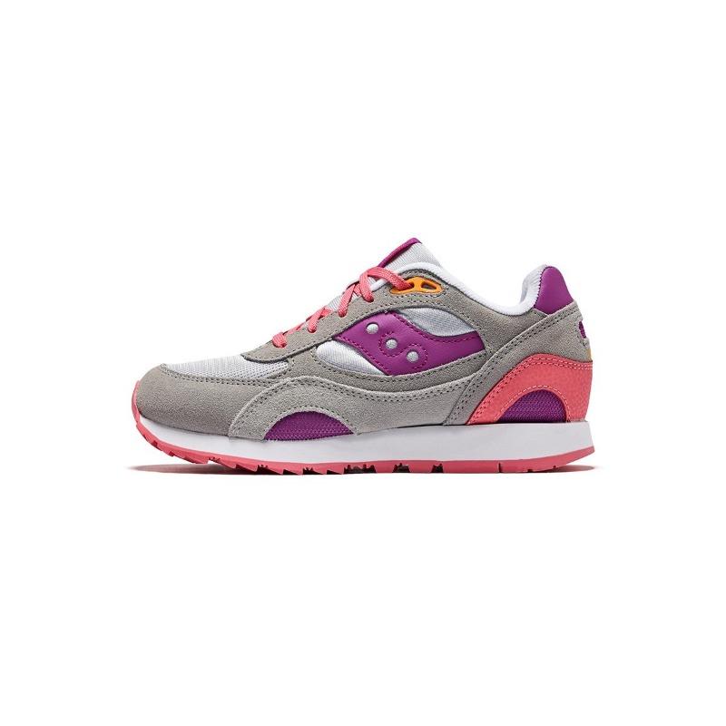 Saucony SHADOW 6000 kids low-top casual shoes grey pink SK167885 30