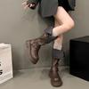 Punk Style Platform Woman Knee High Boots Fashion Height Increase Slip On Shoes Female Knight Booties Shoes