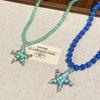 Acrylic Starfish Dots Necklace Bohemian Dopamine Starfish Beads Choker Photography Props Street Jewelry Summer Clavicle Chain