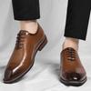 Fashion Groom's Wedding Shoes Fashion Party Style Design Daily Leisure Business and Office Black Brown Versatile Shoes Plus Size Flat