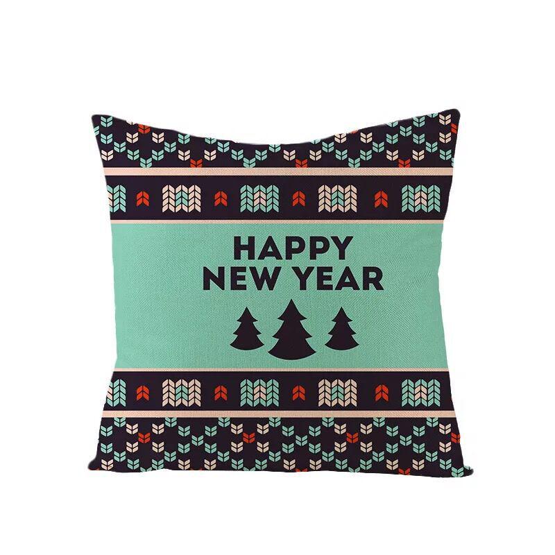 Linen Christmas Pillowcase Home Christmas Sofa Pillowcase Christmas