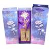 Artificial Crystal Flower with Light for Wife Girlfriend Gift,DIY Plated Rose Craft Gifts Box for Birthdays Anniversary Mother's
