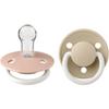Chupete bebé - BIBS - DeLux - Tetina redonda - Pack de 2 - Silicona - Talla única fosforescente Blush Vainilla