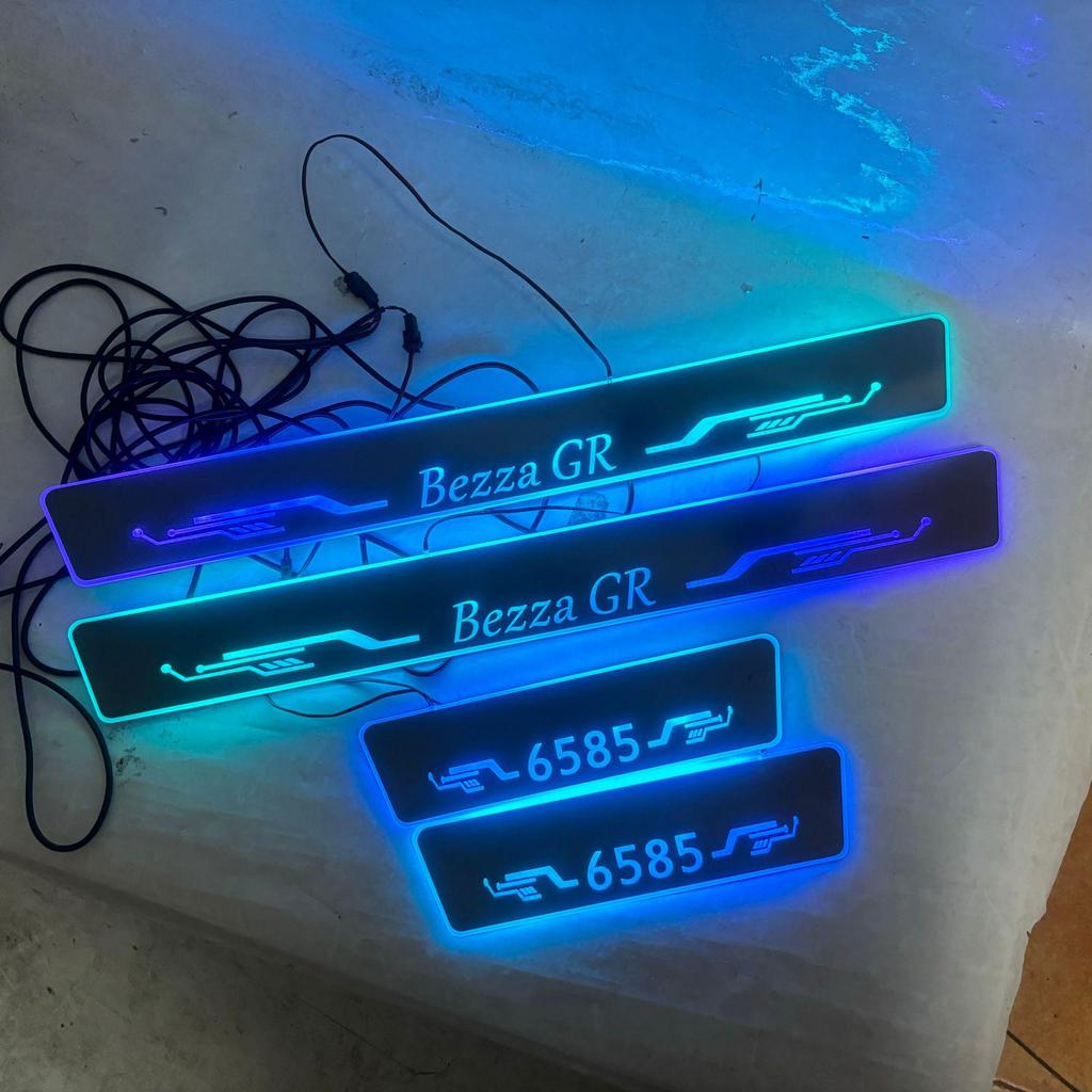 Set of 4 LED Illuminated Door Sill Strips for Perodua Bezza