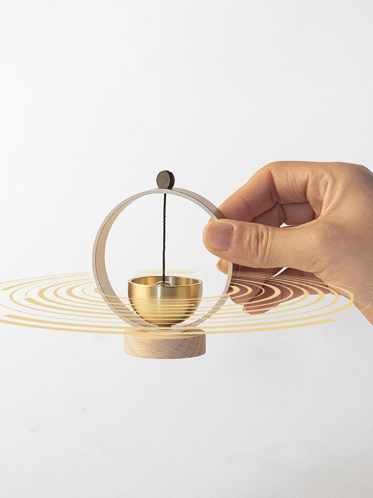 Orin Buddhist altar bell, pet bell, brass bell, natural wood bell, Buddhist altar accessory, mini bell, Buddhist altar accessory, beautiful tone,