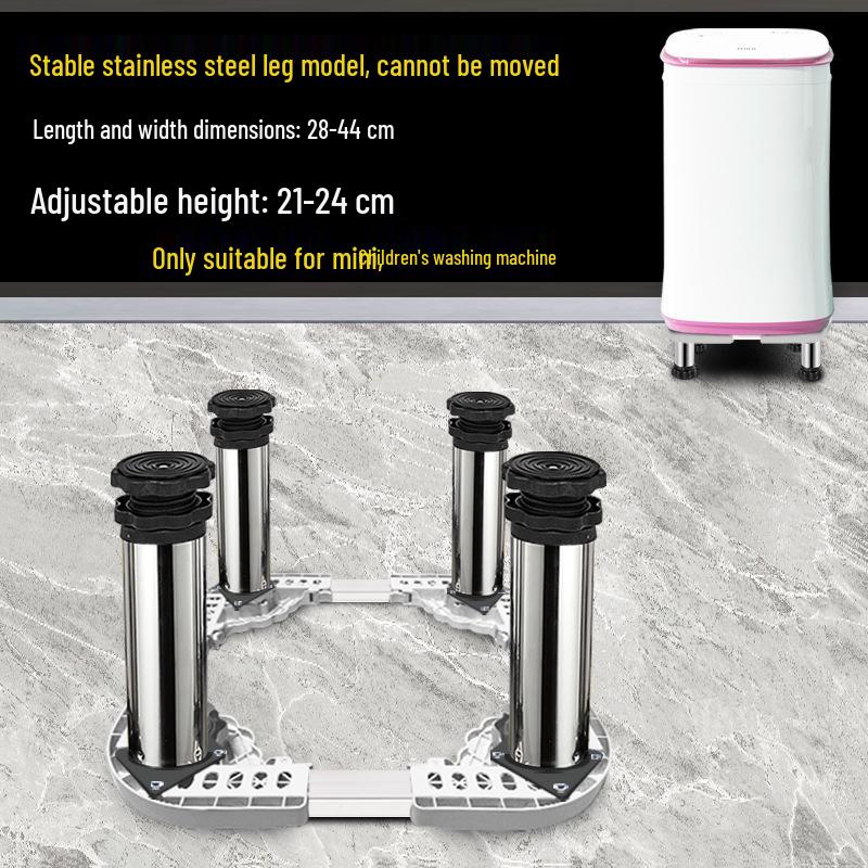 Universal Washing Machine & Refrigerator Stand with Stainless Steel Wheels