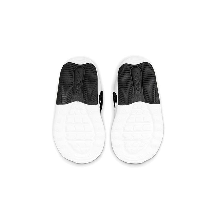 New Nike Air Max Bolt Slip Resistant Cushioning Abrasion Resistant Low Top Running Shoes Black White Infant And Toddler CW1629-100