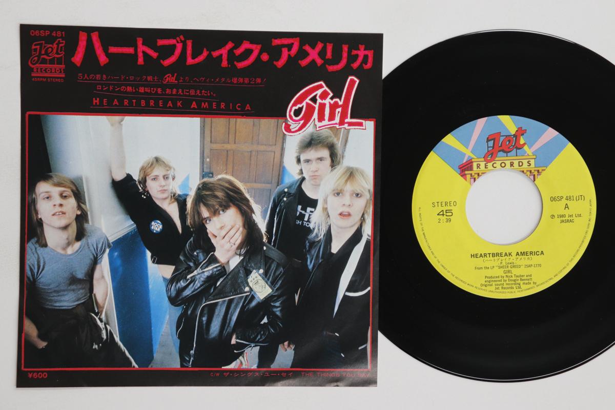 

7inch Record GIRL Heartbreak America Things You Say 06SP481 JET 1980 Japan Metal Used