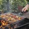 Multi-Functional BBQ Grill Basket Folding Handle Grilled Fish Clip Grill Mesh  Backyard
