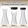2pcs Replacement Lids for Good Seasons, BPA-Free Salad Dressing Lid Leakproof & Airtight Cap Accessory for Cruet Bottle Container (Black)