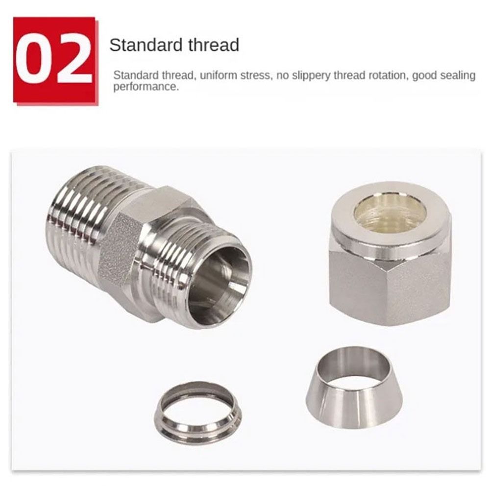 1Pcs 1/8" 1/4" 3/8" 1/2" Male Thread To 3-16mm OD Tube Connector  for Oil Water Gas