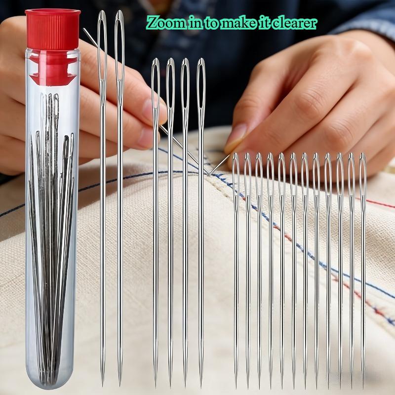 18pcs Multi-Functional Large-Eyed Needle Set, Home Hand Sewing Needles, Special Large-Hole Needles for Elderly Quilting