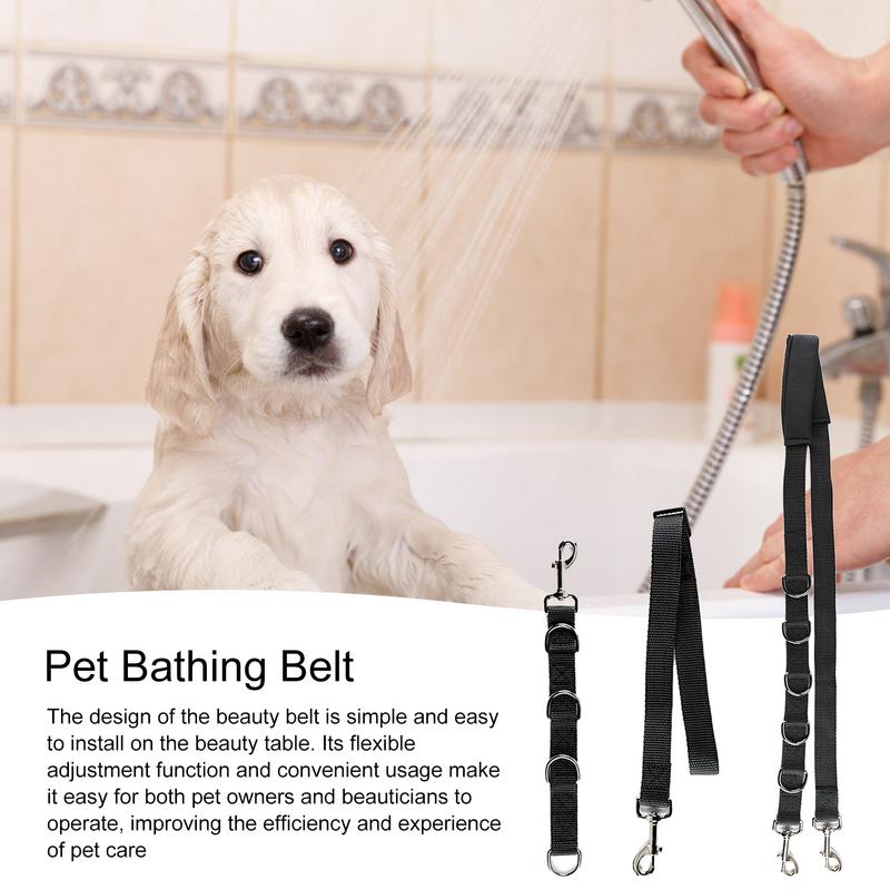 Portable Adjustable Pet Grooming Belt Dog Bathing Traction Band with D Rings Secure Strap for Salon Home Use Harness Supplies