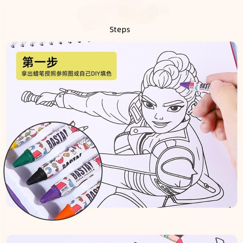 Kpop Demon Hunters Color Pencils Coloring Book Art Book Safe Painting Coloring Book for Birthday Lovely Gift Beautiful Design