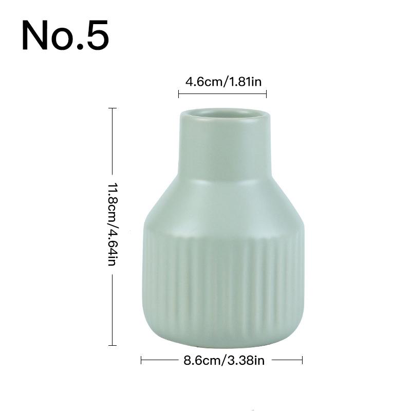 Einfache bunte Vase Keramik Hydrokulturvase Kunst Blumenarrangement Kreative Heimdekoration Desktop-Ornamente Pflanztopf