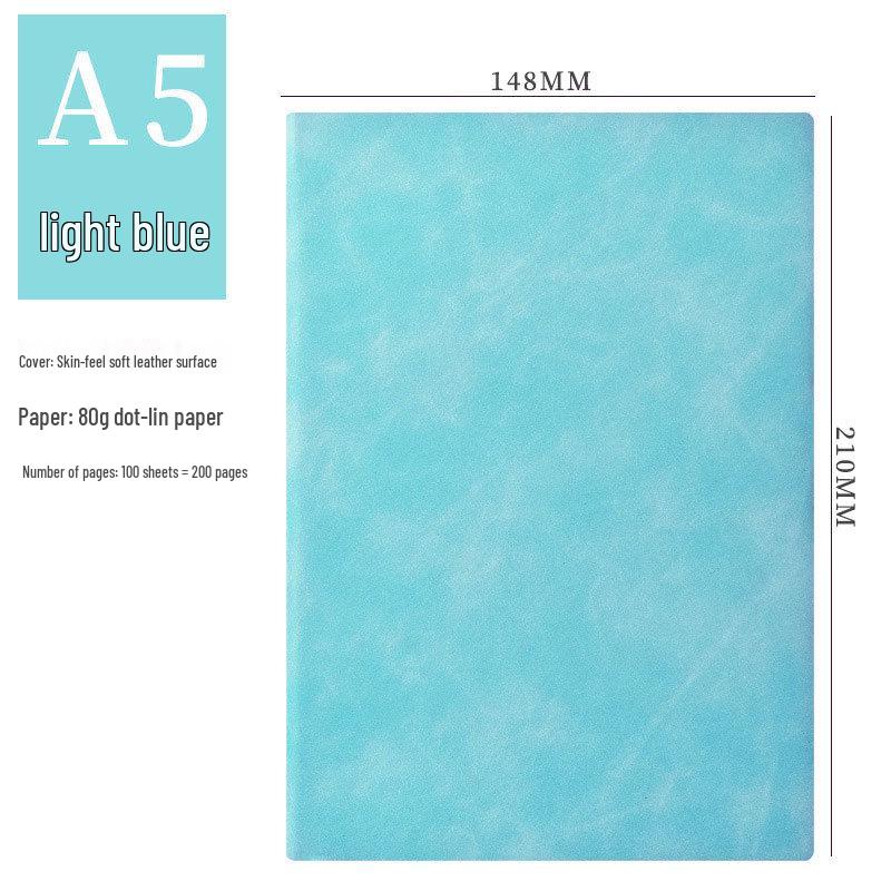 A5 PU Leather Sheepskin Notebook with Custom Logo - Business Diary & Meeting Minutes Book