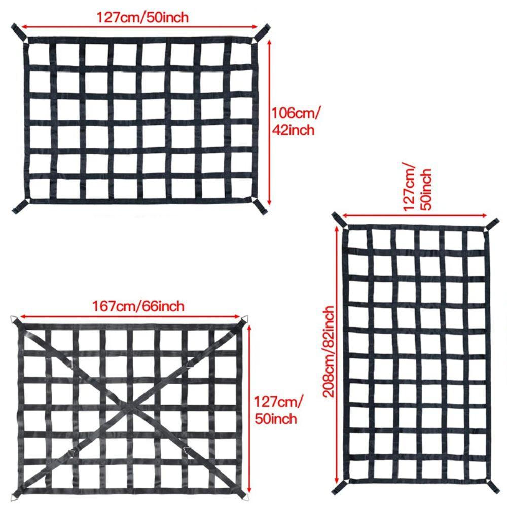 Wear Resistance Cargo Isolation Net Durable Woven Material Rear Cargo Net  Vehicle Modification