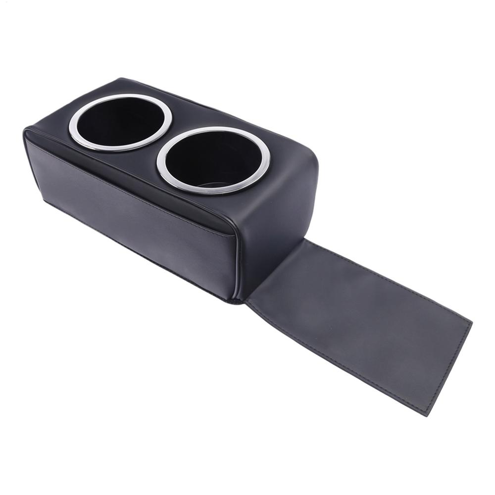 Car Cup Holder Modern Leather Storage Car Drink Holder Couch Organizer For Cell Phone Snack Remote Water Bottle Truck SUV Sedan