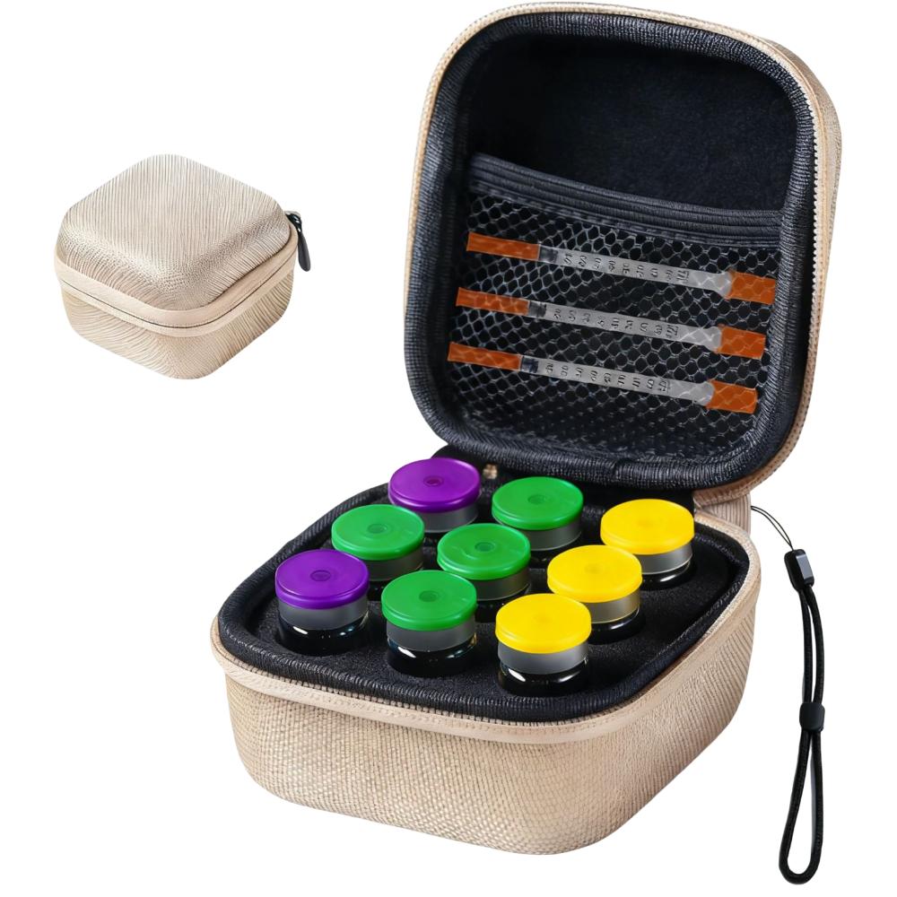 

Waterproof Insulin Vial Storage Case 9 Slots Insulin Organizer Essential Oil Case for Home шампанского
