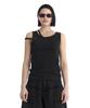 Teulimingbeodeu Double Strap Jersey Sleeveless Top [ Black ]