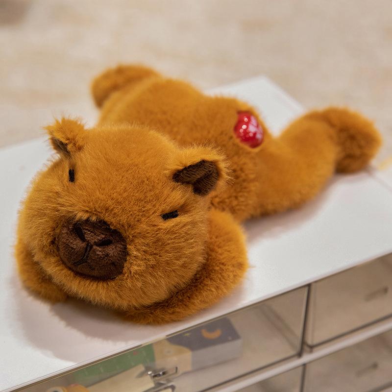 Cute Lying Rabbit Panda Doll Plush Toy Capybara Puppy Doll Girl Company Soothing Doll