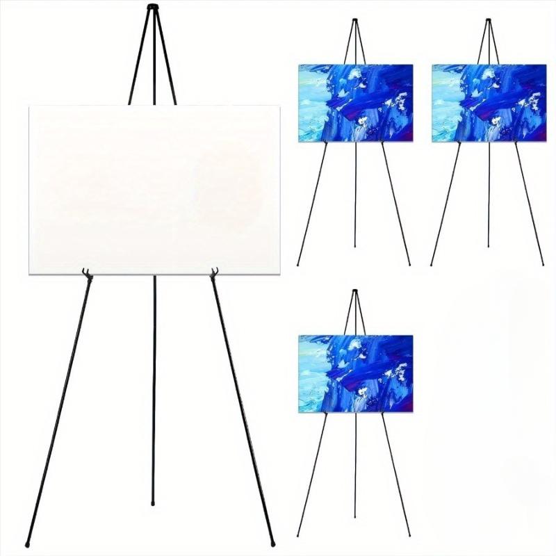 1PC Lightweight Black Metal Painting Easel Portable Adjustable Poster Stands Floor Tripod Collapsible Display Easel