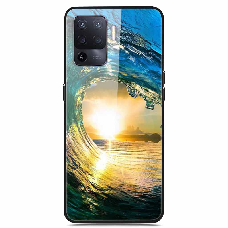 For OPPO Reno 5 Lite Case Luxury Tempered Glass Bumper for OppoA94 4G Phone Cover For OPPO A94 4G/ Reno5 Lite Glass Coque A94 4G