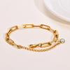 Extension Chain Stainless Steel Bracelet Ab Model, Chain White Rectangular Brand Gold Box Chain