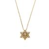 Mi Duoduo Christmas Zircon Snowflake Pendant Necklace - Titanium Steel, Non-Fading Jewelry for Women.