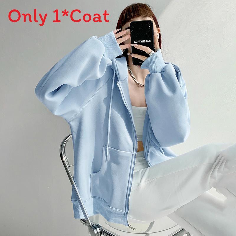 Womens Cozy Hoodie Cardigan With Pockets For Autumn Casual Wear