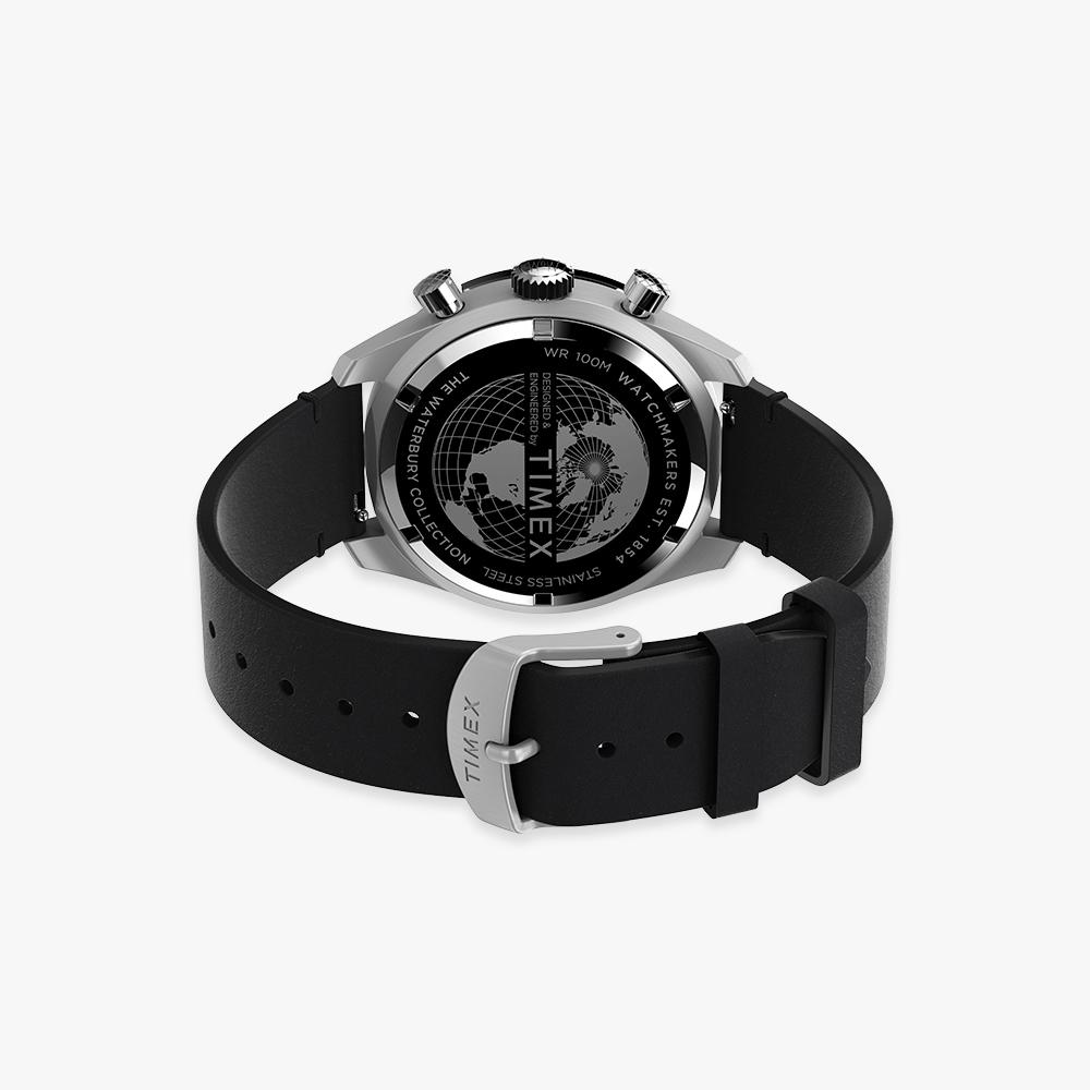 [Timex] Waterbury Chronograph Men's Leather Watch 41mm TW2V42500