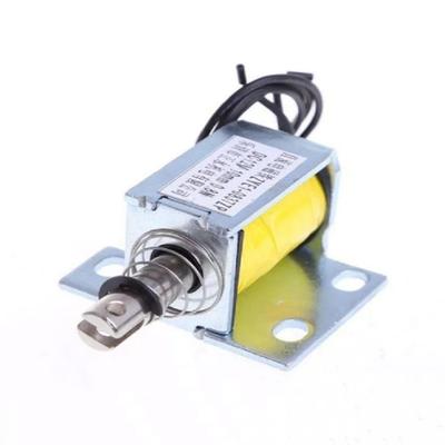 Electroimán solenoide de marco abierto tipo empuje ZYE1-0837ZP de 12 V CC/24 V CC
