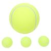 Large Inflatable Dog Tennis   with Pump Extra Large Pet Tennis   Set Bright Yellow Green High     Felt Outdoor Beach Garden Play Toy 