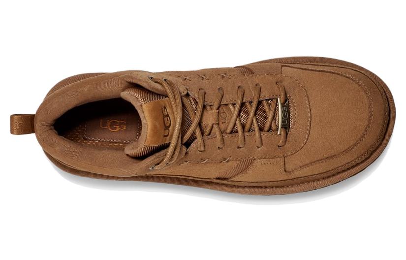Men's Boots UGG Leather Casual Ankle Boots Men's Brown