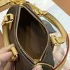 Κλασική Μονογράμ Speedy Crossbody Δερμάτινη Γυναικεία Τσάντα Boston Nano Pillow με Λογότυπο